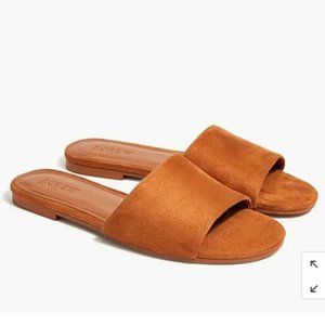 J.Crew Microsuede Single Strap Slide Sandal